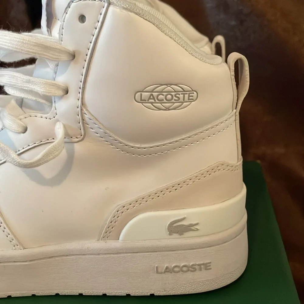 “Lacoste” White Mid Leather Sneakers! - Picture 4 of 9